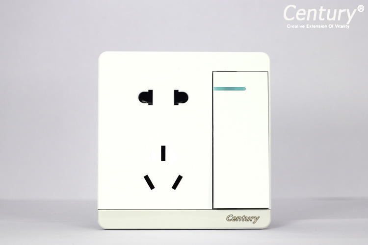 Công tắt 1 nút + Ổ cắm đa năng Q1W-5