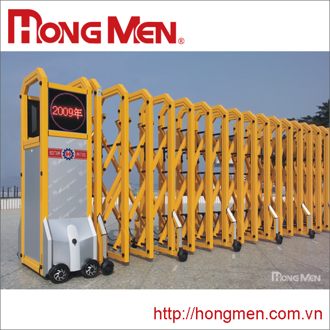 Cổng xếp hợp kim nhôm Hồng Môn S690B-F