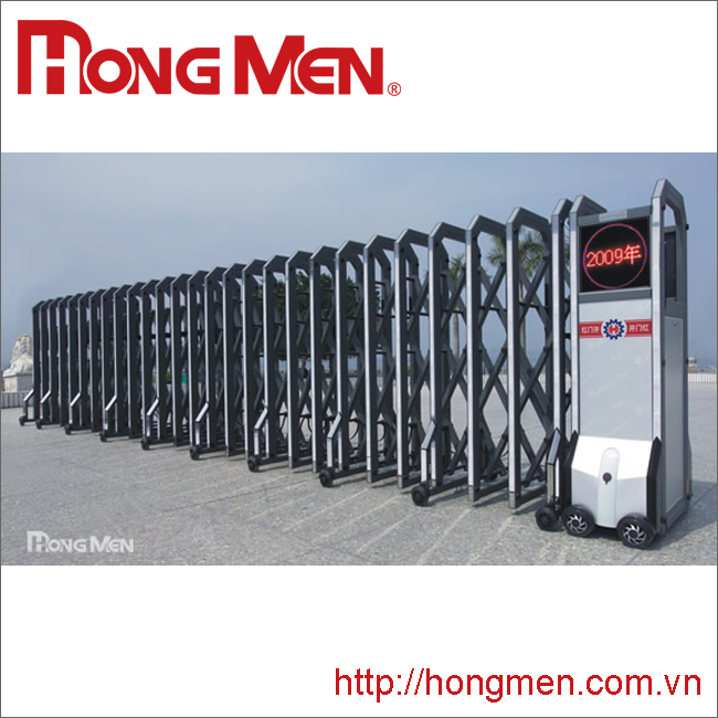 Cổng xếp tự động hợp kim nhôm S690S-G