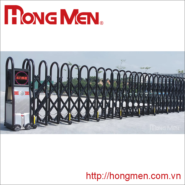 Cổng xếp tự động hợp kim nhôm SQMB-H