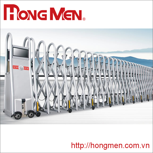 Cửa cổng xếp hợp kim nhôm SQMC-Y