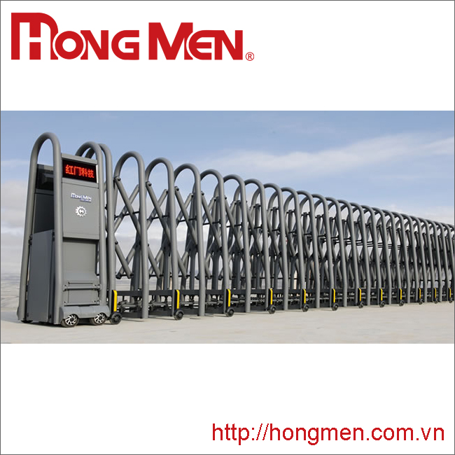 Cửa cổng xếp tự động hợp kim nhôm SQMJ