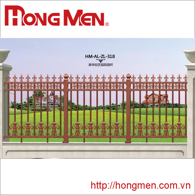 Hàng rào hợp kim nhôm HM-AL-ZL-318