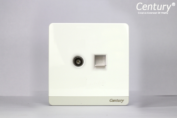 Ổ cắm dây mạng + điện thoại Q1W-T06